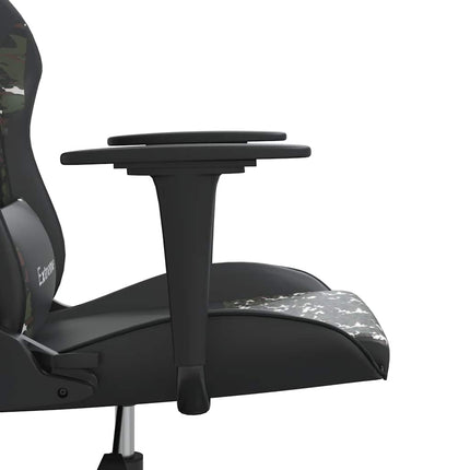 gamingstol kunstlæder sort og camouflage