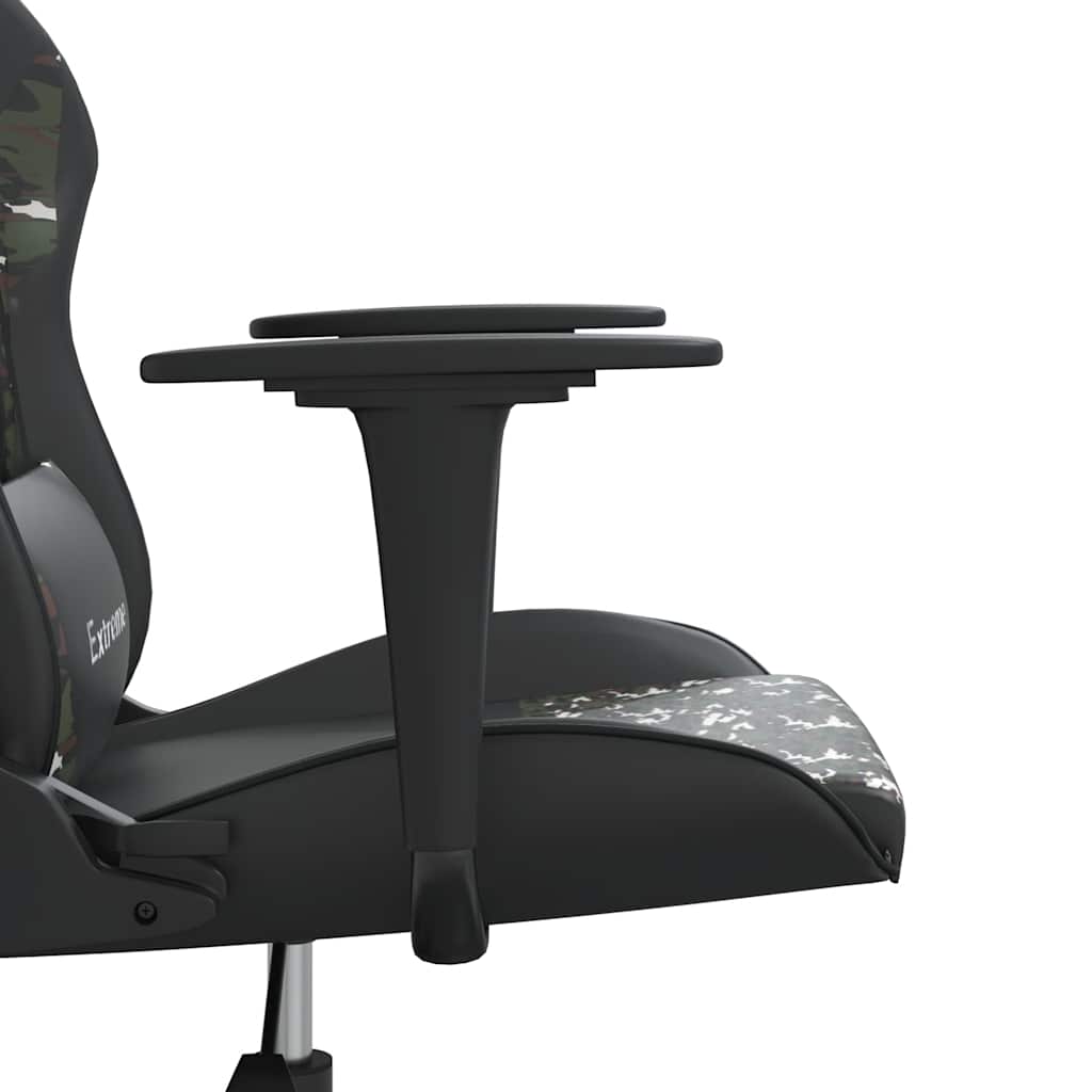 gamingstol kunstlæder sort og camouflage