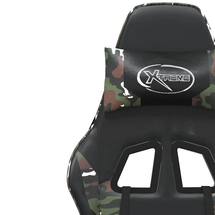 gamingstol kunstlæder sort og camouflage