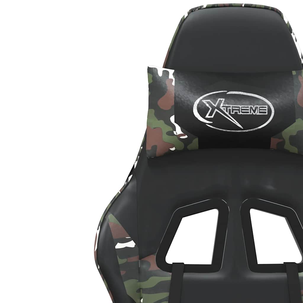 gamingstol kunstlæder sort og camouflage