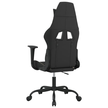 gamingstol stof sort og cremefarvet