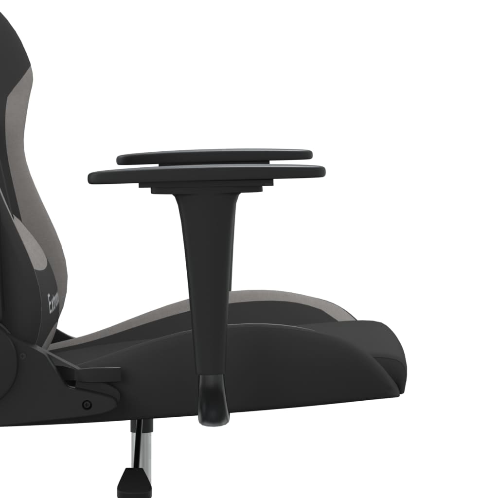 gamingstol stof Sort og lysegrå