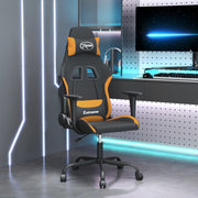 gamingstol stof sort og orange