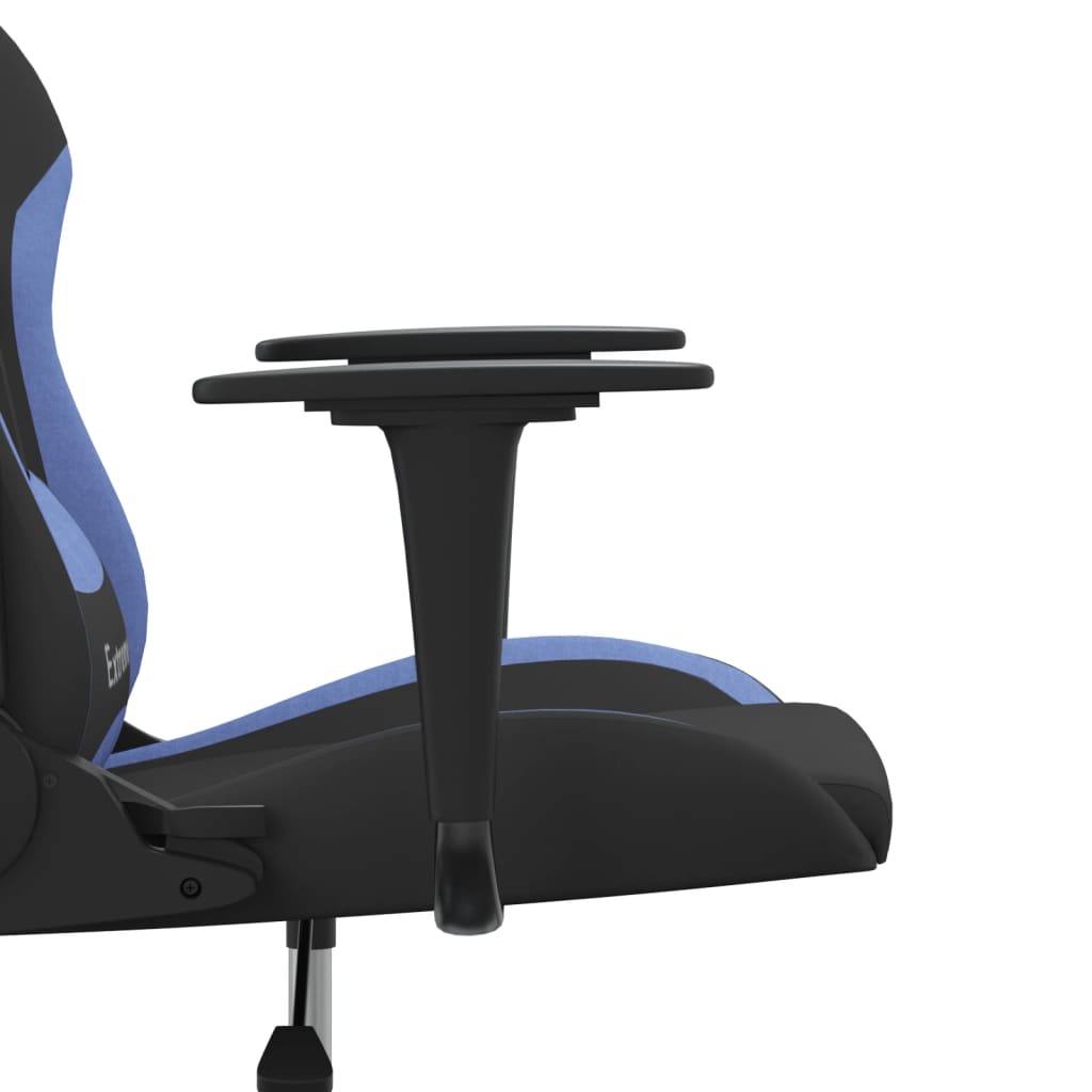 gamingstol stof sort og blå