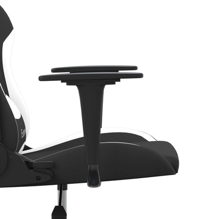 gamingstol stof sort og hvid