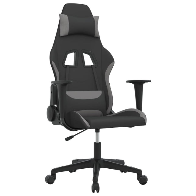 gamingstol stof Sort og lysegrå