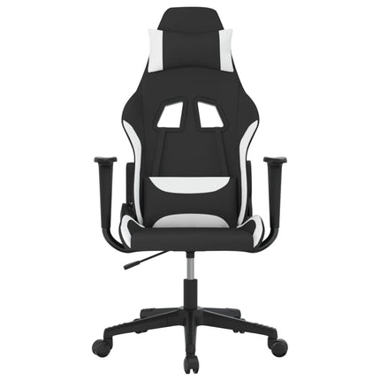 gamingstol stof sort og hvid