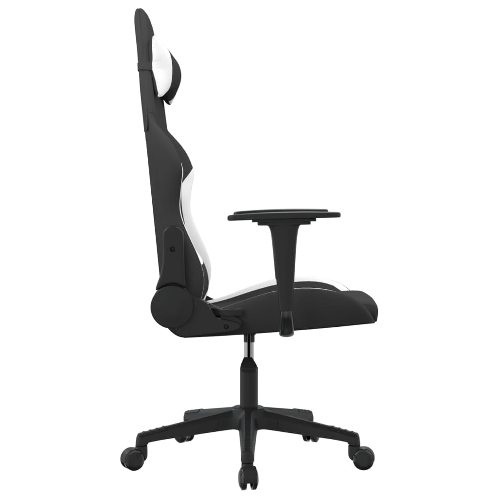 gamingstol stof sort og hvid