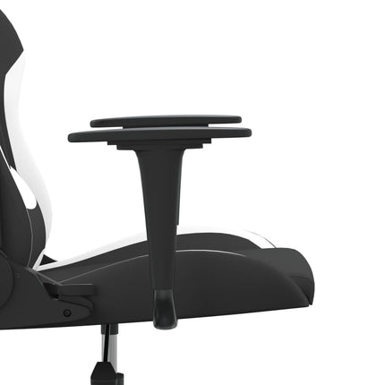gamingstol stof sort og hvid