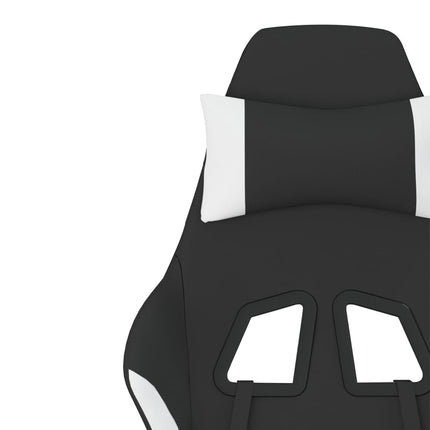 gamingstol stof sort og hvid
