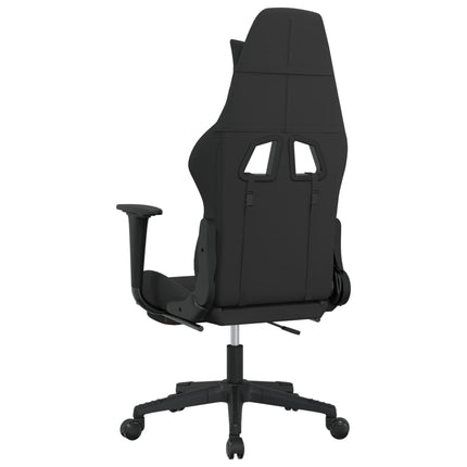 gamingstol med fodstøtte stof sort og gråbrun