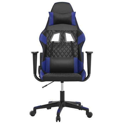 gamingstol kunstlæder sort og blå
