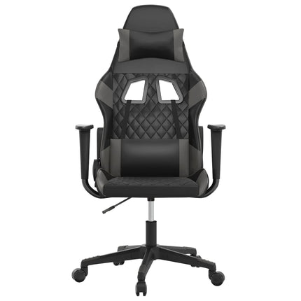 gamingstol kunstlæder sort og grå