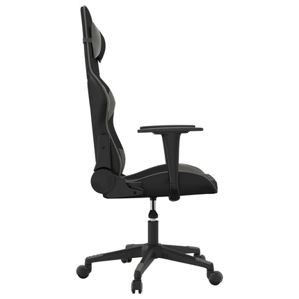 gamingstol kunstlæder sort og grå