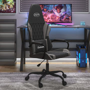 gamingstol kunstlæder sort og grå