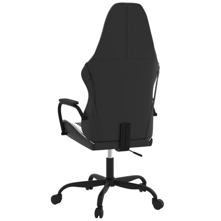gamingstol kunstlæder sort og hvid