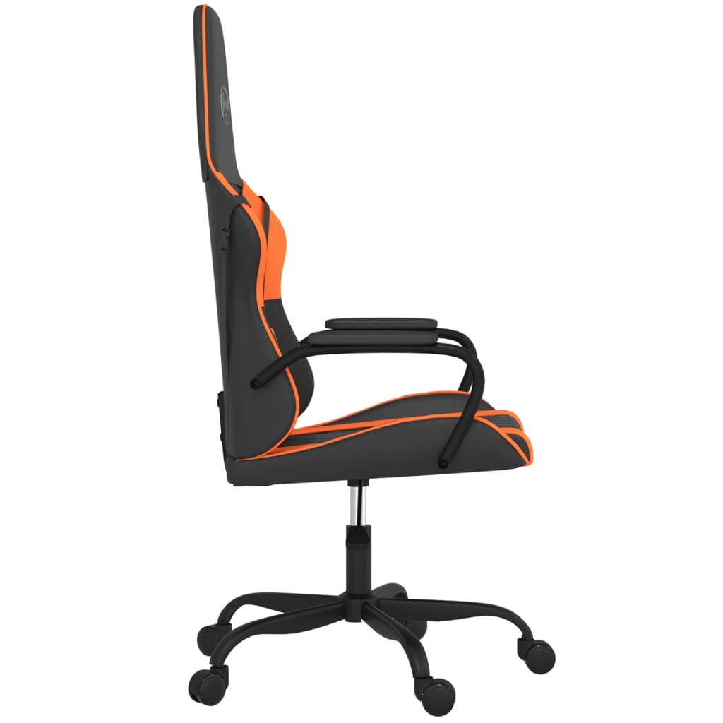 gamingstol kunstlæder sort og orange