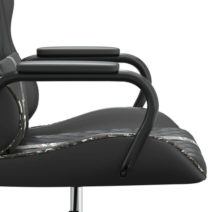 gamingstol kunstlæder sort og camouflage