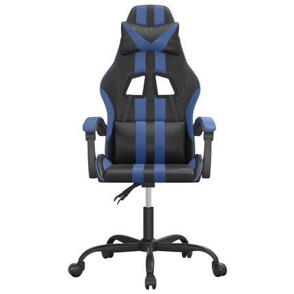 gamingstol kunstlæder sort og blå