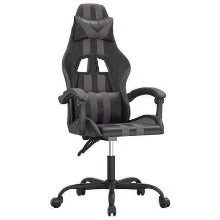 gamingstol kunstlæder sort og grå