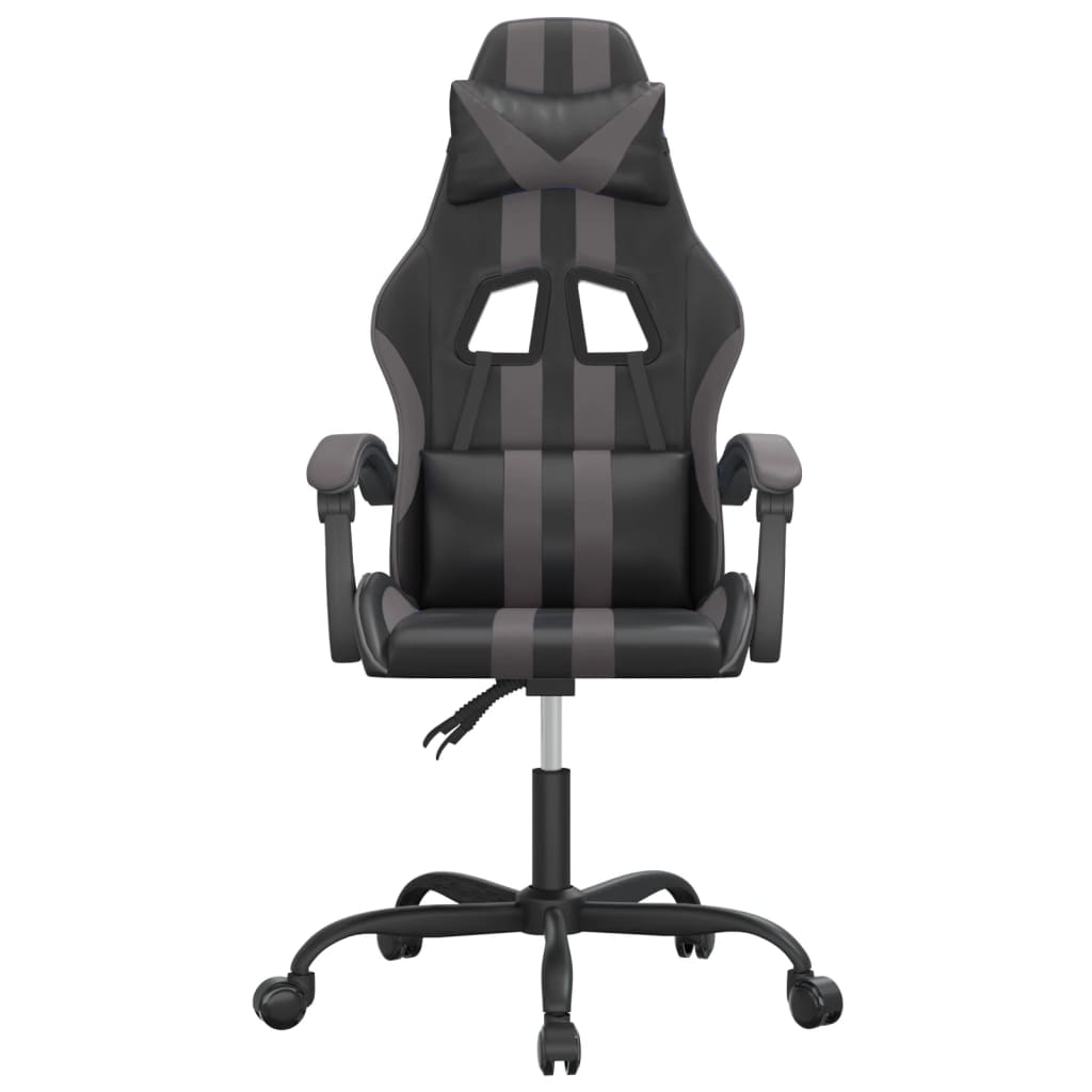 gamingstol kunstlæder sort og grå