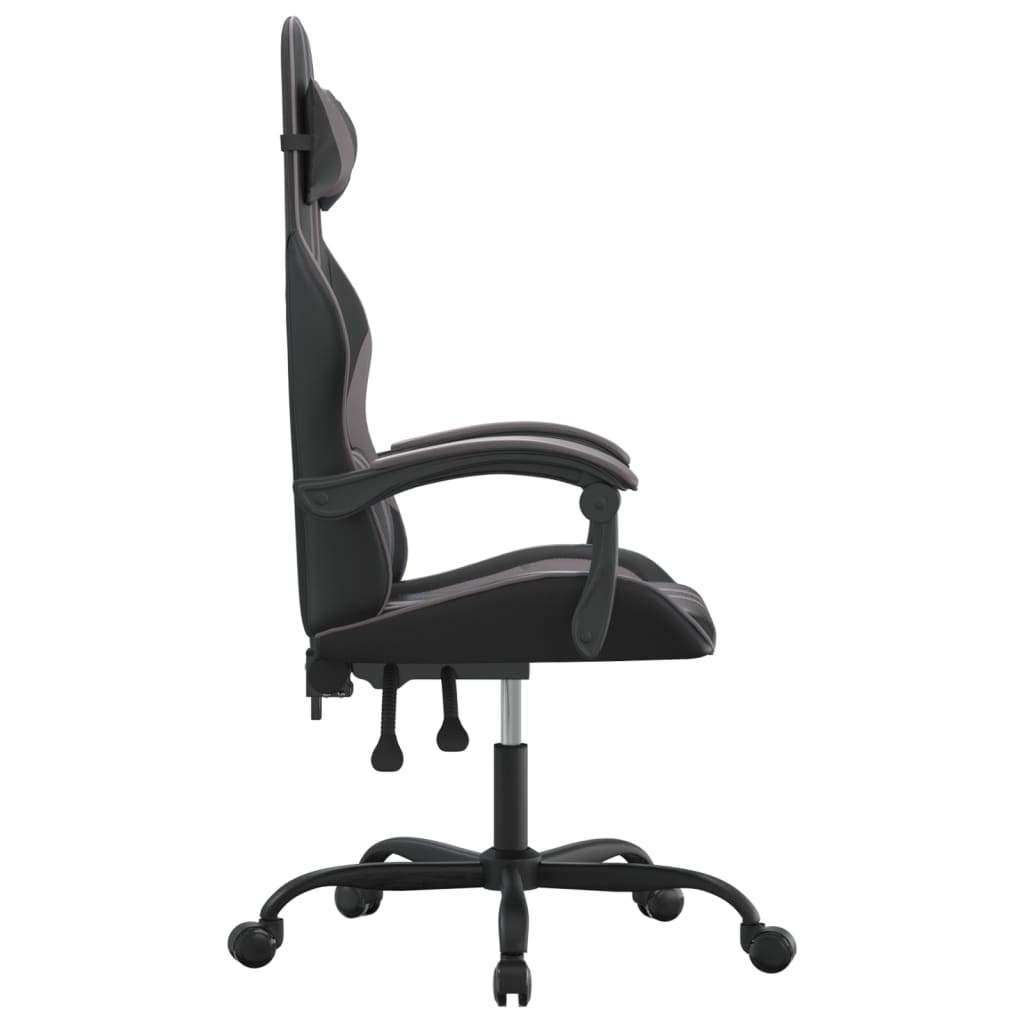 gamingstol kunstlæder sort og grå