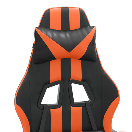 gamingstol kunstlæder sort og orange