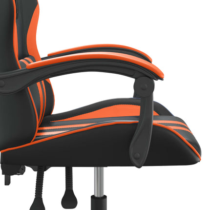 gamingstol kunstlæder sort og orange