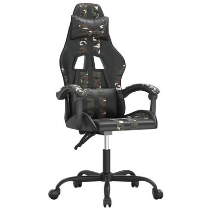 gamingstol kunstlæder sort og camouflage