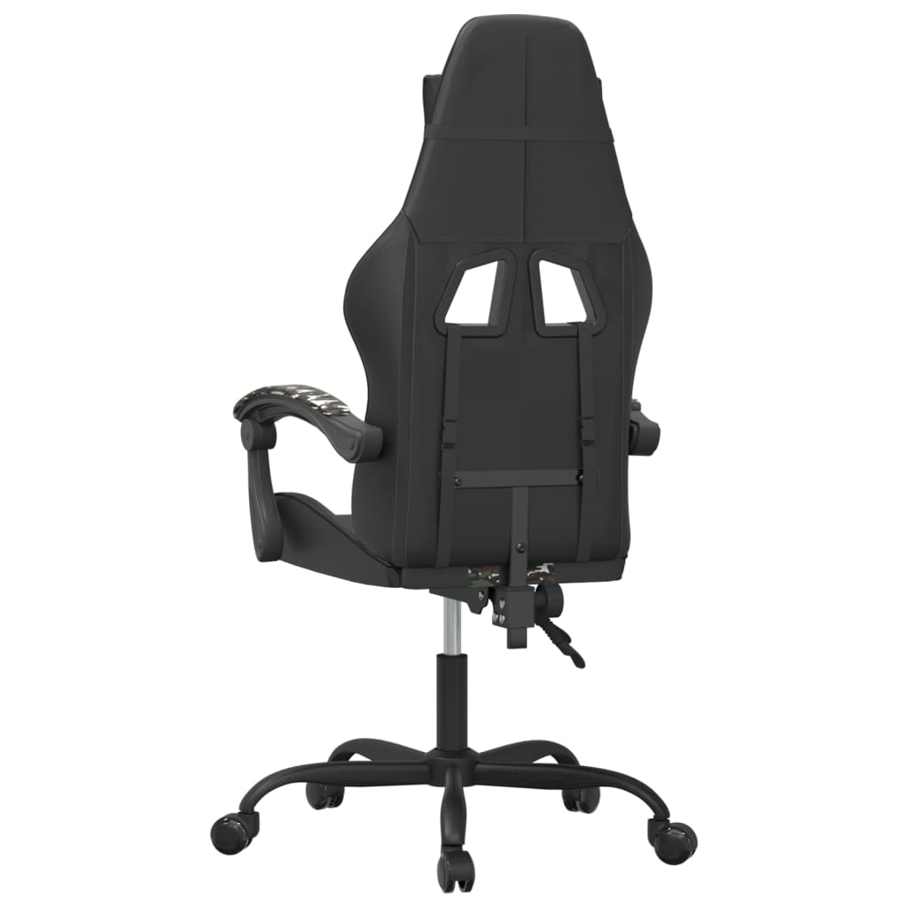 gamingstol kunstlæder sort og camouflage