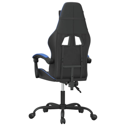 gamingstol kunstlæder sort og blå