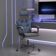 gamingstol kunstlæder sort og blå