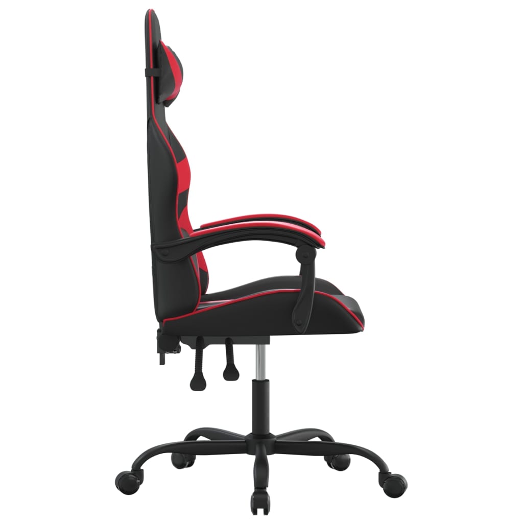 gamingstol kunstlæder sort og rød