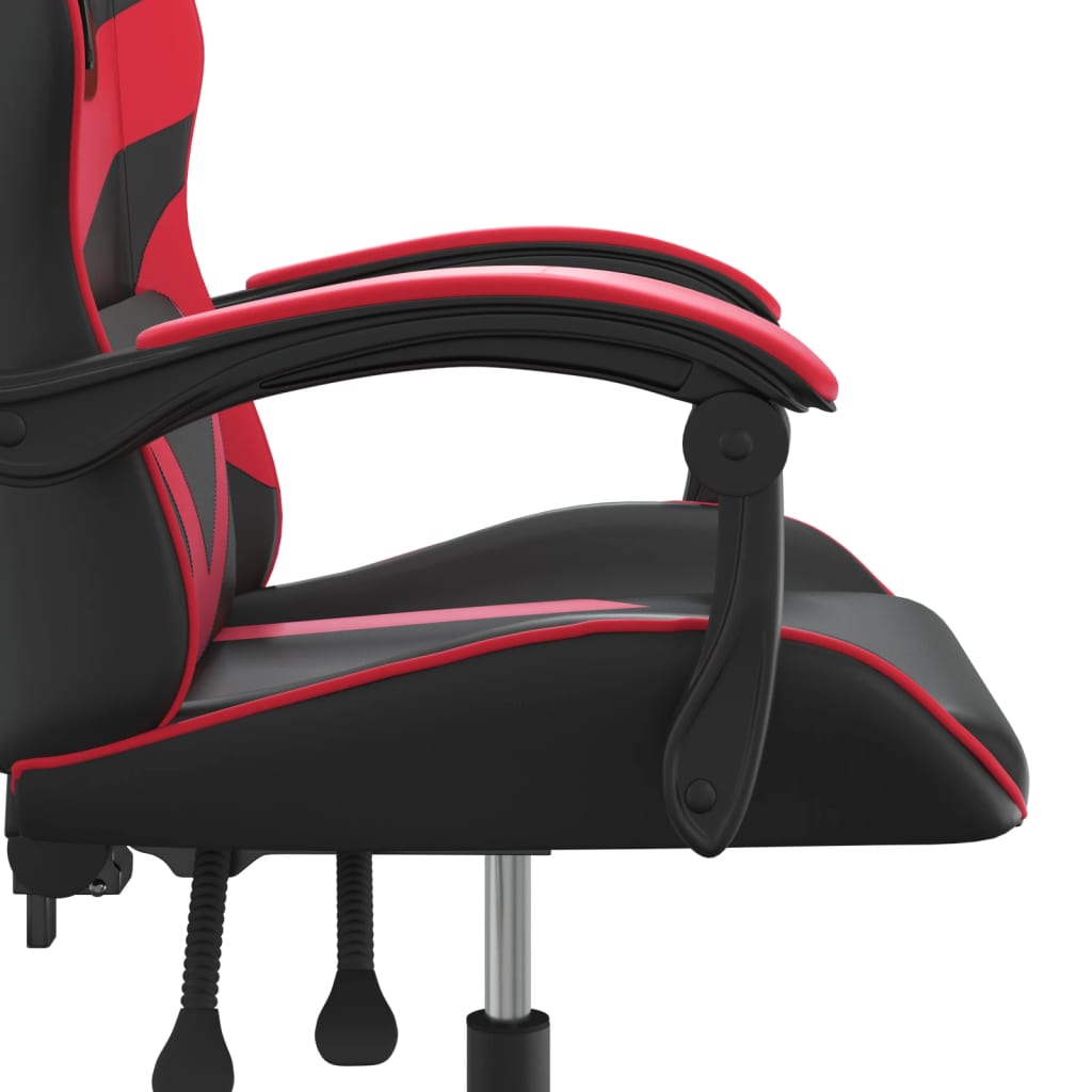 gamingstol kunstlæder sort og rød