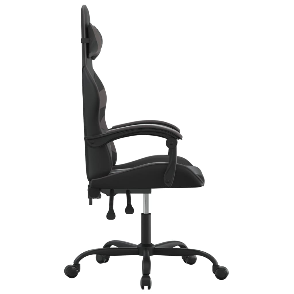 gamingstol kunstlæder sort og grå