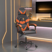 gamingstol kunstlæder sort og orange