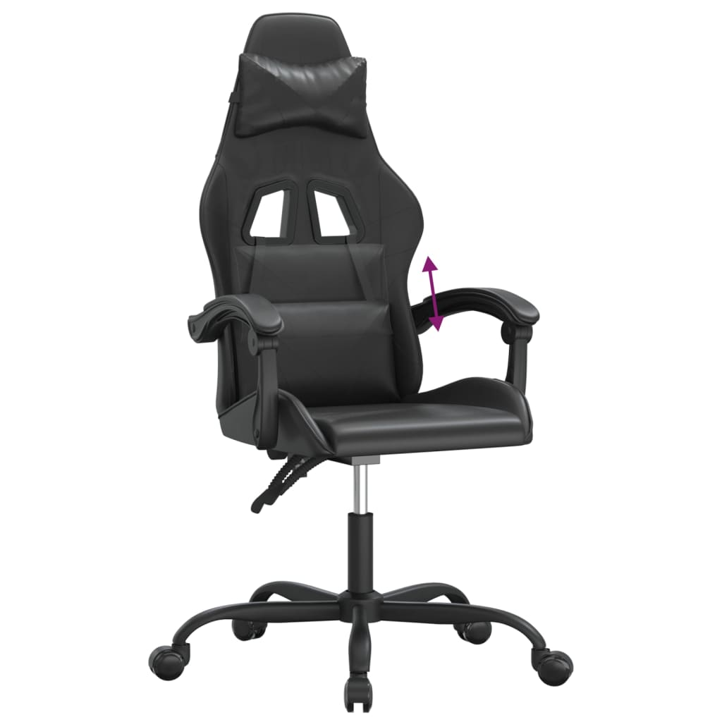 gamingstol kunstlæder sort