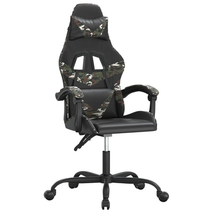 gamingstol kunstlæder sort og camouflage