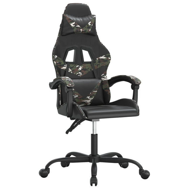 gamingstol kunstlæder sort og camouflage
