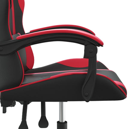 gamingstol kunstlæder sort og rød