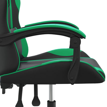 gamingstol kunstlæder sort og grøn