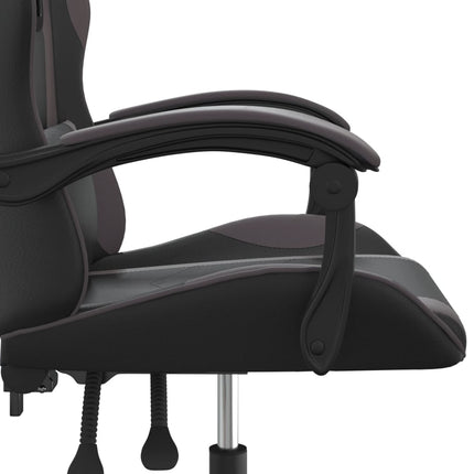 gamingstol kunstlæder sort og grå