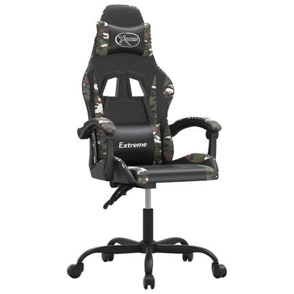 gamingstol kunstlæder sort og camouflage