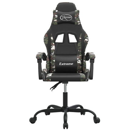 gamingstol kunstlæder sort og camouflage