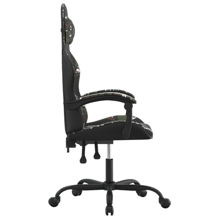 gamingstol kunstlæder sort og camouflage