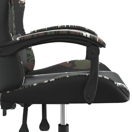 gamingstol kunstlæder sort og camouflage
