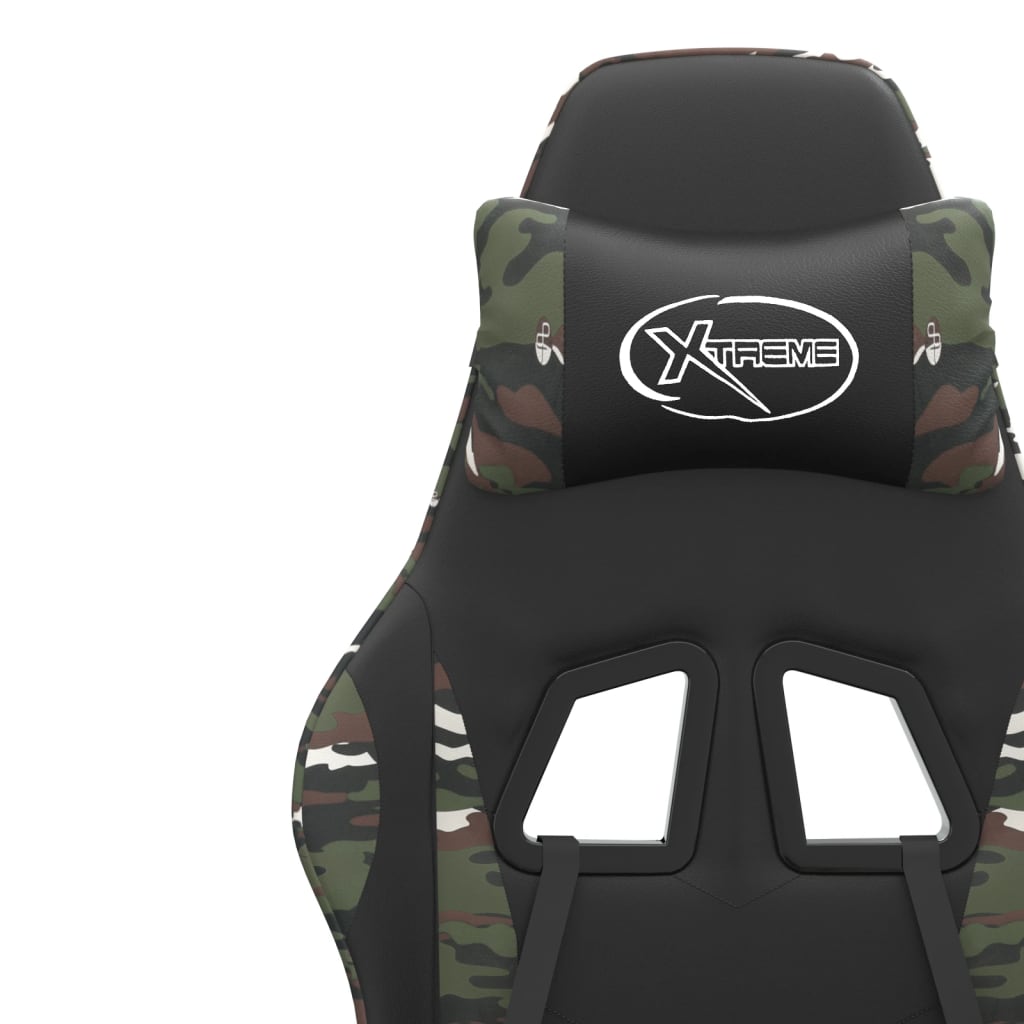 gamingstol kunstlæder sort og camouflage