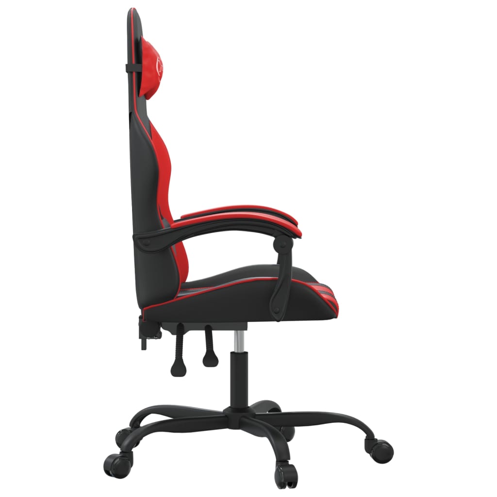 gamingstol kunstlæder sort og rød