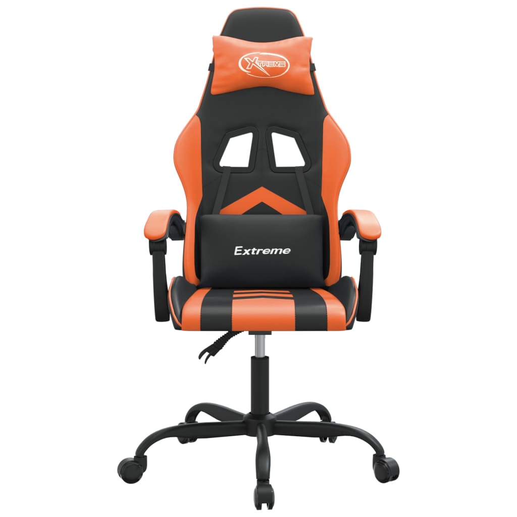 gamingstol kunstlæder sort og orange