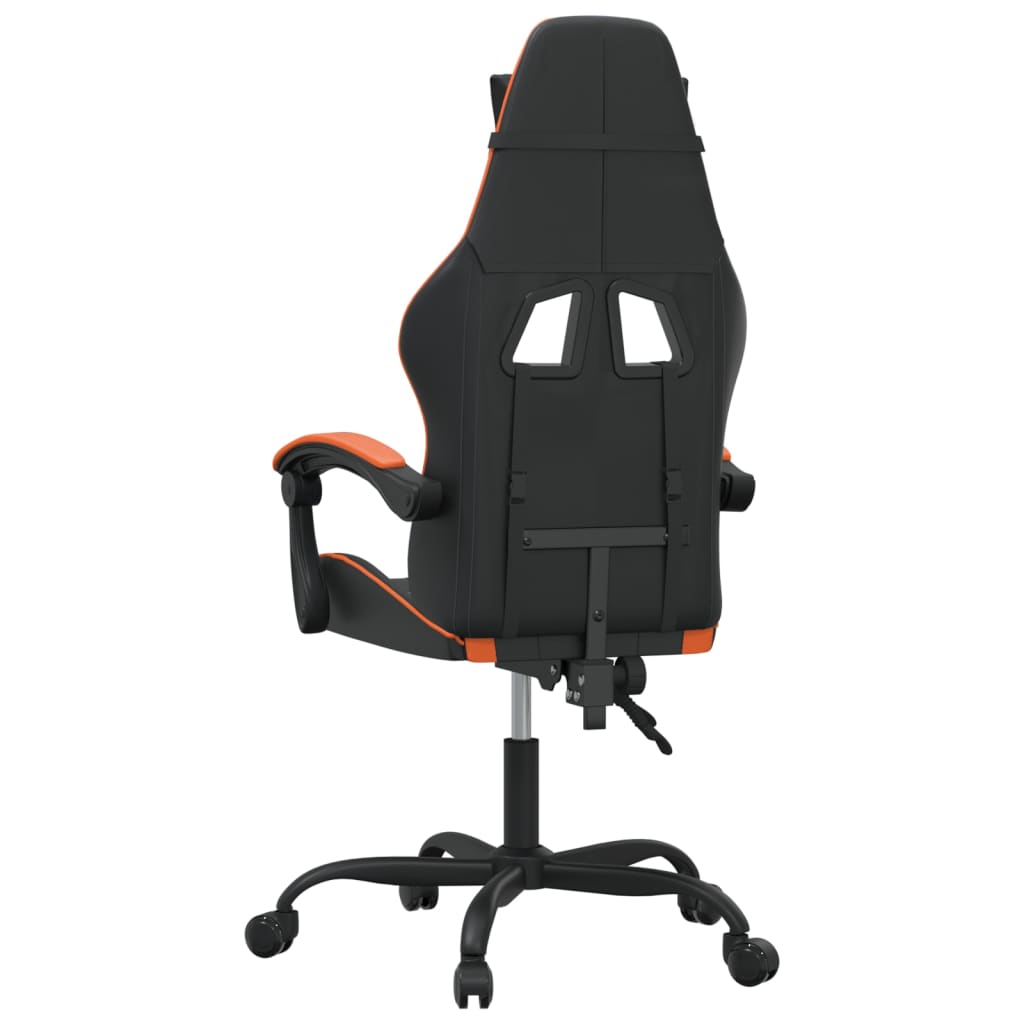 gamingstol kunstlæder sort og orange